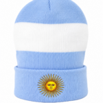 Gorro de lana de Argentina con Sol de Mayo – Pack Mayorista x12 | Mundial 2026 | Tipo rocky