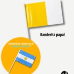 Banderitas Papales Vaticano Amarillo y Blanco por Mayor