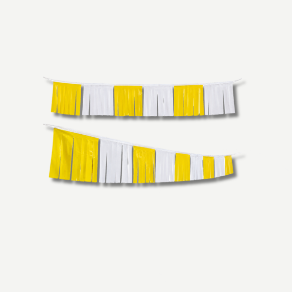 BANDERIN CON FLECOS VATICANO AMARILLO Y BLANCO