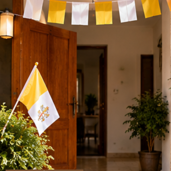 BANDERIN CUADRADO VATICANO PAPAL